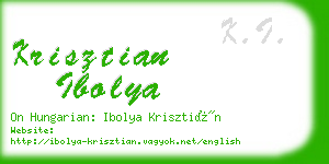 krisztian ibolya business card